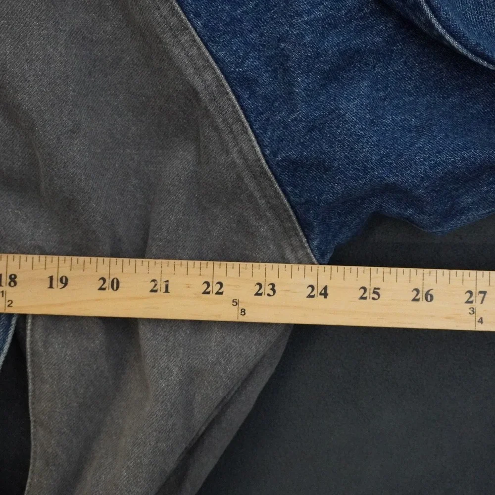 Vintage International Denim GATX Bomber Jacket Mens XL Grey Blue Two Tone Canada